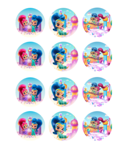 Eetbare print Shimmer&Shine Cupcakes
