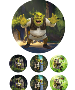 Eetbare print Shrek 15cm