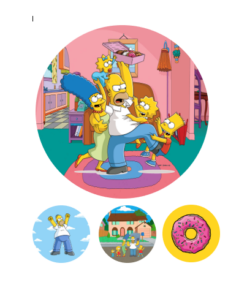 Eetbare print Simpsons 15cm