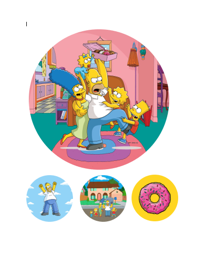 Eetbare print Simpsons 15cm