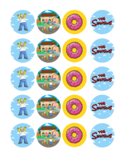 Eetbare print Simpsons Cupcakes Mini