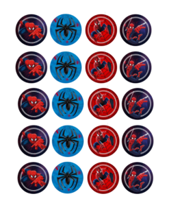 Eetbare print Spiderman Cupcakes Mini