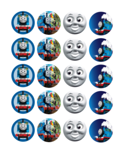 Eetbare print Thomas de Trein Cupcakes Mini