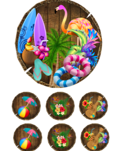 Eetbare print Tropical 15cm