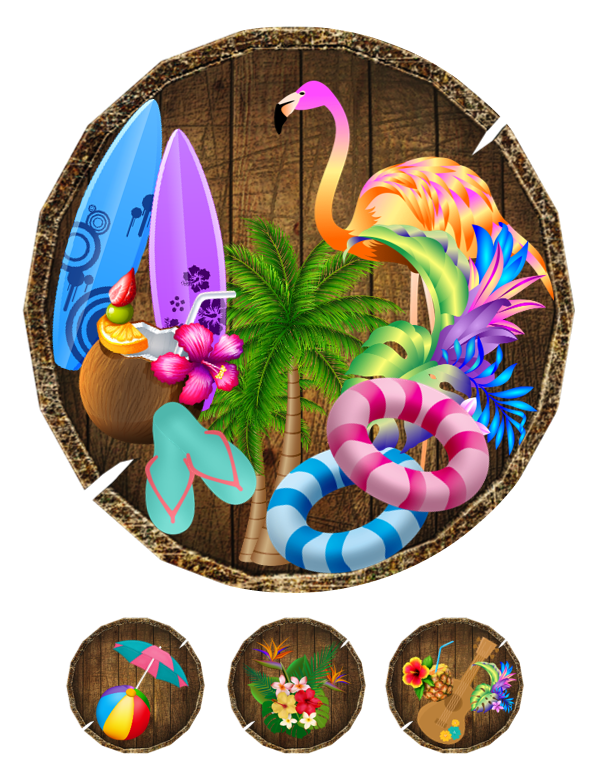 Eetbare print Tropical 20cm