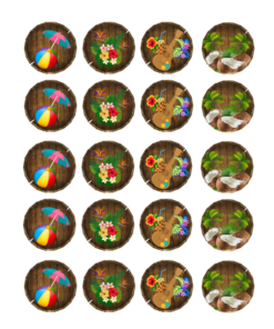 Eetbare print Tropical Cupcakes Mini