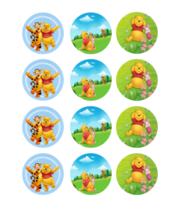 Eetbare print Winnie the Pooh Cupcakes