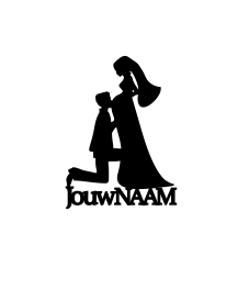 Babyshower Man en Vrouw Caketopper