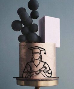 Alternative view of Geslaagd Caketopper Acryl Zwart