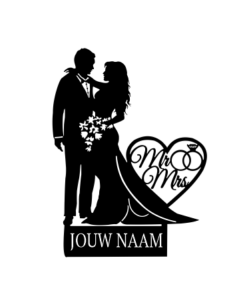 Wedding Bruidskoppel Hartje Caketopper
