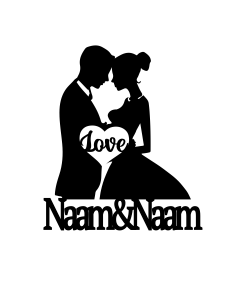 Wedding Bruidskoppel Love Caketopper