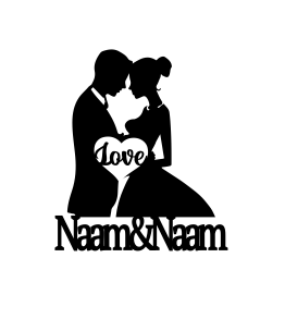 Wedding Bruidskoppel Love Caketopper