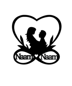 Wedding Bruidskoppel Groot Hart Caketopper