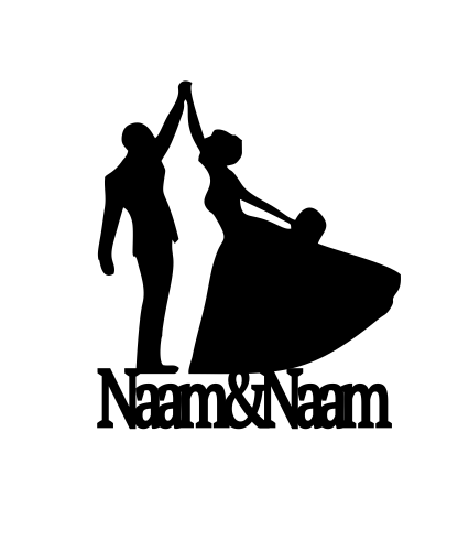 Wedding Dansend Bruidskoppel Caketopper