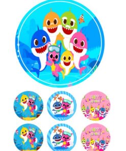 Eetbare print Baby Shark 15cm