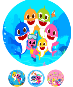 Eetbare print Baby Shark 20cm