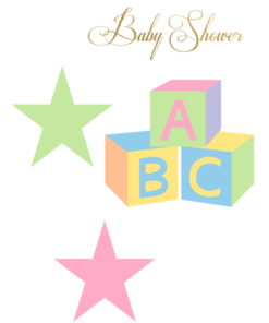 Eetbare print Babyshower Thema 3D
