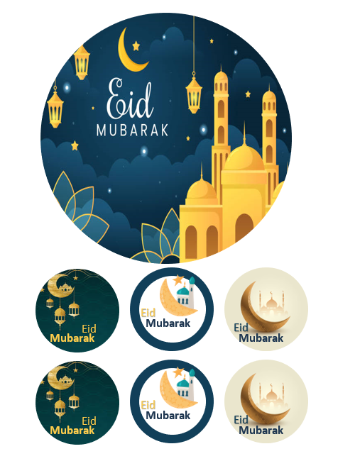 Eetbare print Eid Mubarak Thema 15cm