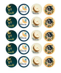 Eetbare print Eid Mubarak Thema Cupcakes Mini
