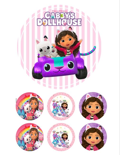 Eetbare print Gabby Dollhouse 15cm