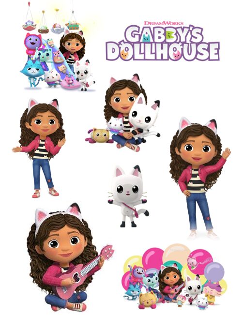 Eetbare print Gabby Dollhouse 3D