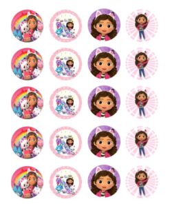 Eetbare print Gabby Dollhouse Cupcakes Mini