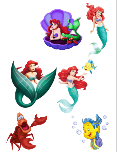 Eetbare print Little Mermaid 3D