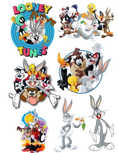 Eetbare print Looney Tunes 3D