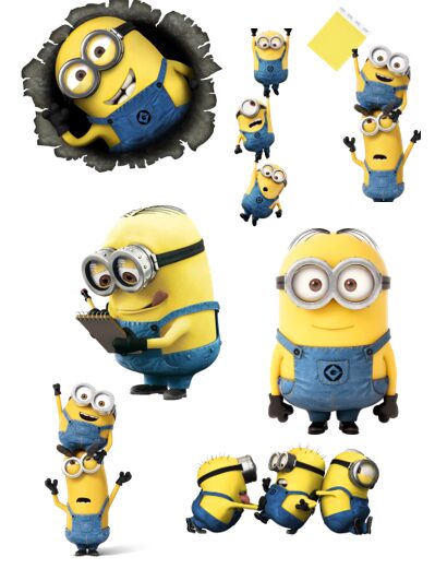 Eetbare print Minions 3D