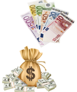 Eetbare print Money eurodollar 3D