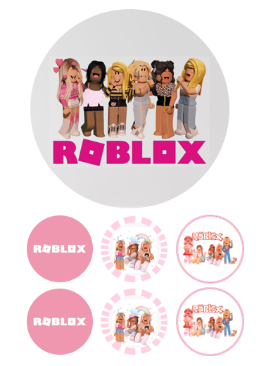 Eetbare print Roblox Pink 15cm