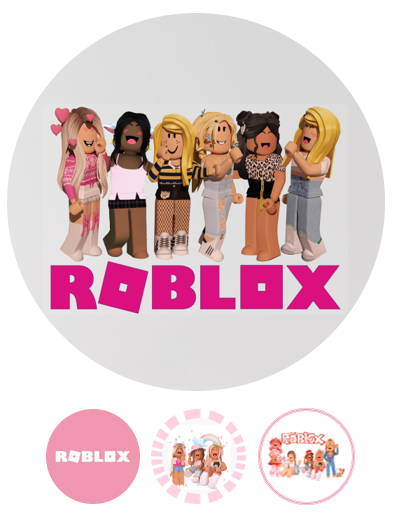 Eetbare print Roblox Pink 20cm