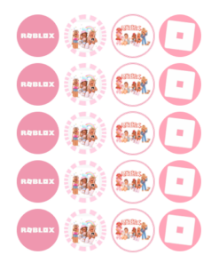 Eetbare print Roblox Pink Cupcakes Mini