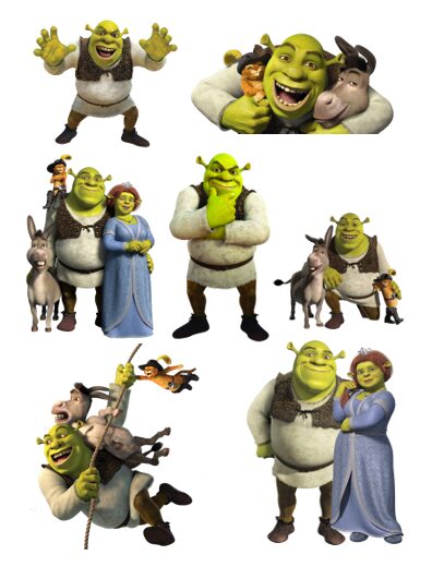 Eetbare print Shrek 3D