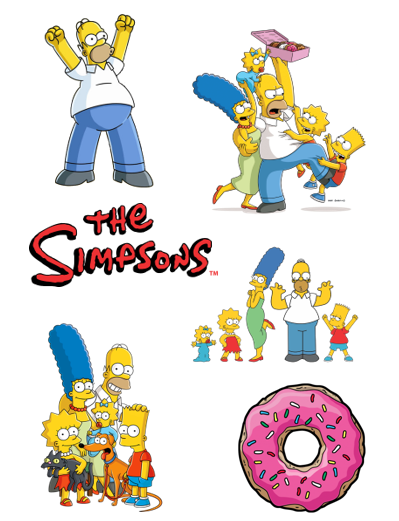 Eetbare print Simpsons 3D