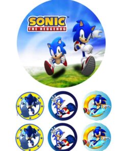 Eetbare print Sonic the Hedgehog 15cm