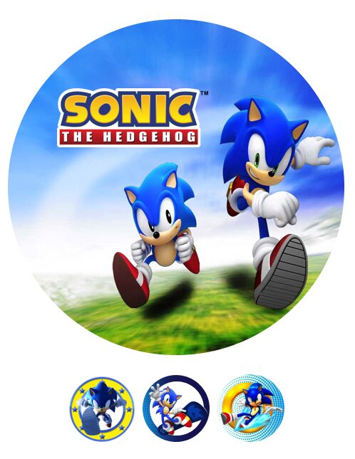 Eetbare print Sonic the Hedgehog 20cm