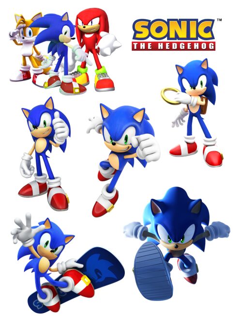 Eetbare print Sonic the Hedgehog 3D