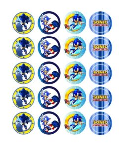 Eetbare print Sonic the Hedgehog Cupcakes Mini