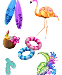 Eetbare print Tropical 3D