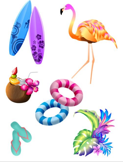 Eetbare print Tropical 3D