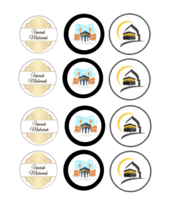 Eetbare print Umrah Thema Cupcakes