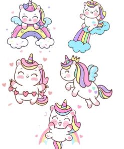 Eetbare print RainbowUnicorn 3D