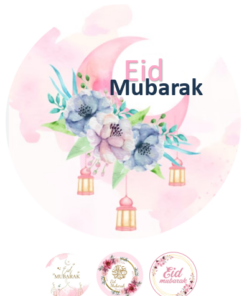 Eetbare print Eid Mubarak kleur 20cm