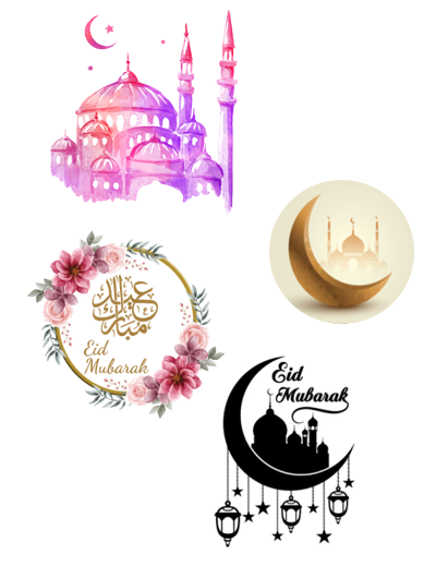 Eetbare print Eid Mubarak kleur 3D