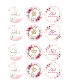 Eetbare print Eid Mubarak kleur cupcakes