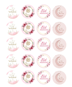 Eetbare print Eid Mubarak kleur mini cupcakes