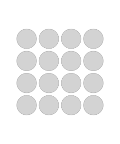 Eetbare print rond 16 stuks A4 formaat (ca. 4 cm)