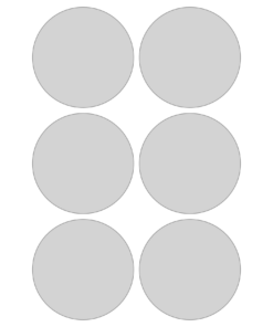 Eetbare print rond A4 formaat met 6 stuks (ca. 9 cm doorsnede)