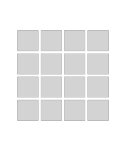 Eetbare print vierkant 16 stuks op A4 formaat (ca. 4 cm)